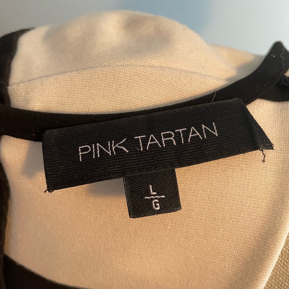 Stripe Vogue Dress in Black & White - Pink Tartan - Picture 5 of 6